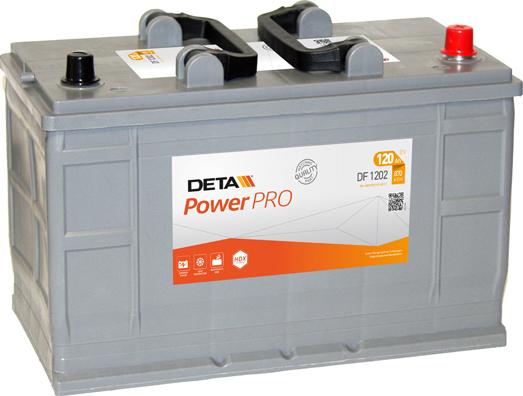 DETA DF1202 - Стартерная аккумуляторная батарея, АКБ xparts.lv