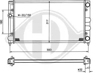 Diederichs 8501697 - Radiators, Motora dzesēšanas sistēma xparts.lv