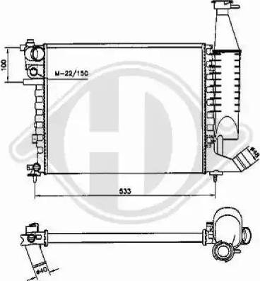 Diederichs 8104185 - Radiators, Motora dzesēšanas sistēma xparts.lv