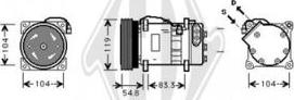 Diederichs DCK1580 - Compressor, air conditioning xparts.lv
