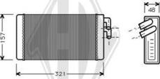 Diederichs DCM1017 - Heat Exchanger, interior heating xparts.lv
