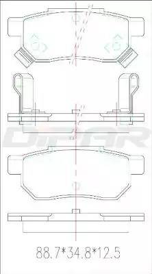 Ditas DFB5215 - Brake Pad Set, disc brake xparts.lv