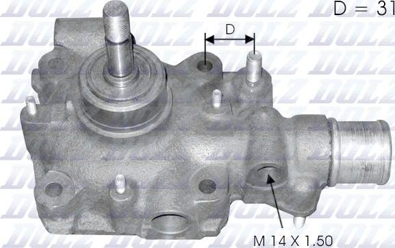 DOLZ B114 - Water Pump xparts.lv