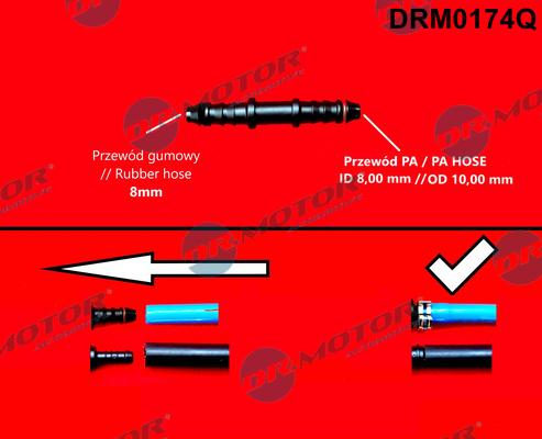 Dr.Motor Automotive DRM0174Q - Žarnos suleidimas, degalų žarna xparts.lv