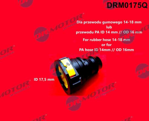 Dr.Motor Automotive DRM0175Q - Hose Connector, fuel hose xparts.lv