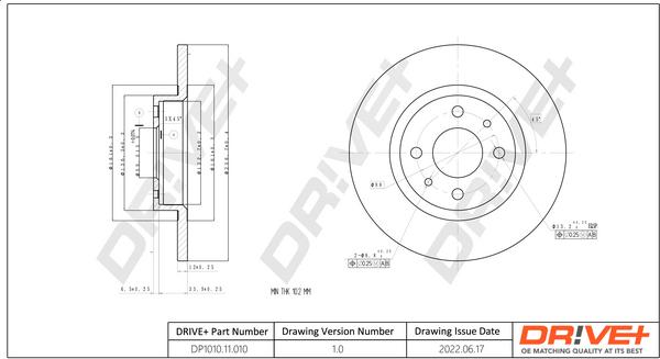 Dr!ve+ DP1010.11.0101 - Brake Disc xparts.lv