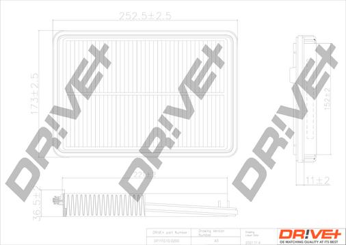 Dr!ve+ DP1110.10.0200 - Воздушный фильтр xparts.lv