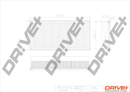 Dr!ve+ DP1110.10.0289 - Air Filter xparts.lv
