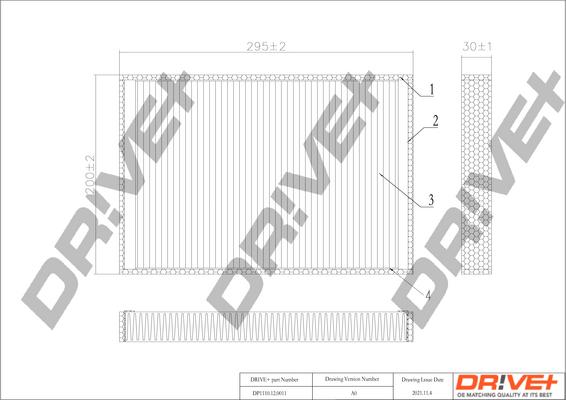 Dr!ve+ DP1110.12.0011 - Filter, interior air xparts.lv