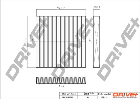 Dr!ve+ DP1110.12.0083 - Filter, interior air xparts.lv