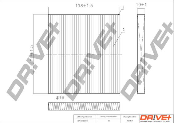 Dr!ve+ DP1110.12.0075 - Filter, interior air xparts.lv