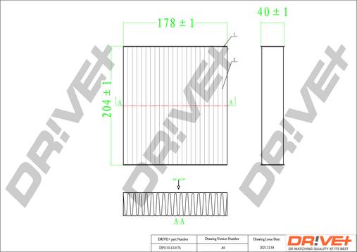 Dr!ve+ DP1110.12.0176 - Filter, interior air xparts.lv