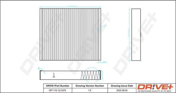 Dr!ve+ DP1110.12.0375 - Filter, interior air xparts.lv