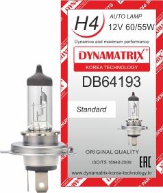 Dynamatrix DB64193 - Лампа накаливания, основная фара xparts.lv