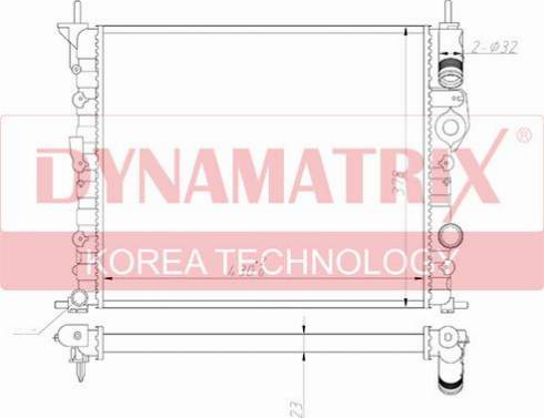 Dynamatrix DR639371 - Radiators, Motora dzesēšanas sistēma xparts.lv