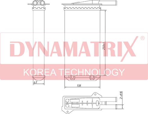 Dynamatrix DR71761 - Теплообменник, отопление салона xparts.lv