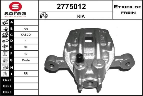 EAI 2775012 - Тормозной суппорт xparts.lv