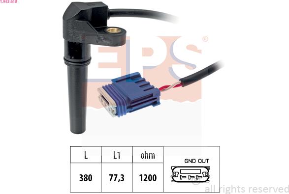 EPS 1.953.618 - RPM Sensor, automatic transmission xparts.lv