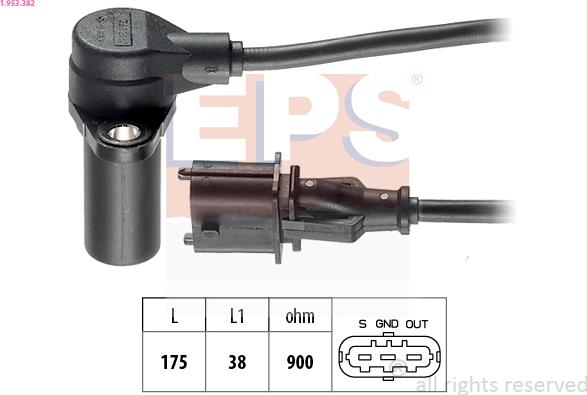 EPS 1.953.382 - Sensor, crankshaft pulse xparts.lv