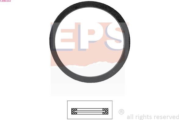 EPS 1.890.554 - Gasket, thermostat xparts.lv