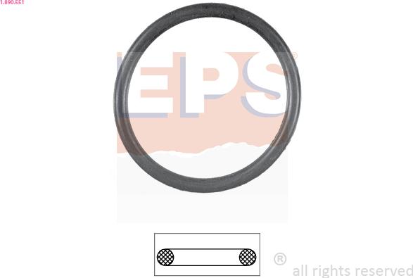 EPS 1.890.551 - Gasket, thermostat xparts.lv