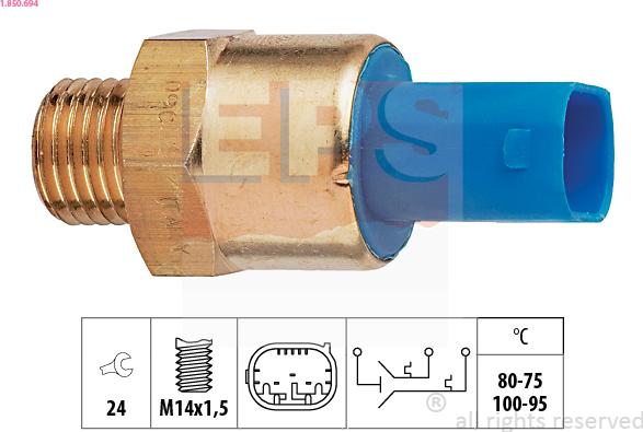 EPS 1.850.694 - Termoslēdzis, Radiatora ventilators xparts.lv