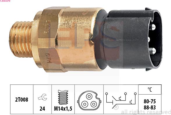 EPS 1.850.679 - Termoslēdzis, Radiatora ventilators xparts.lv