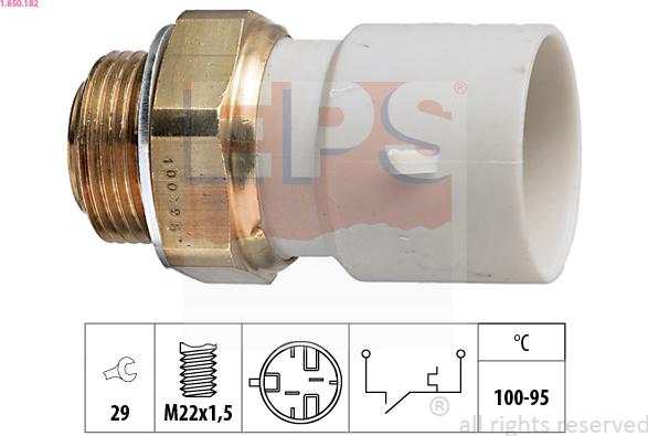 EPS 1.850.182 - Temperatūros jungiklis, radiatoriaus ventiliatorius xparts.lv