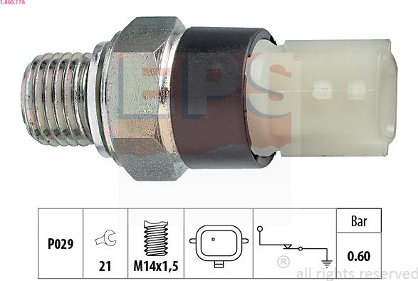 EPS 1.800.178 - Sender Unit, oil pressure xparts.lv