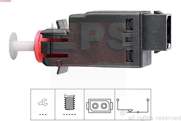 EPS 1.810.058 - Brake Light Switch xparts.lv