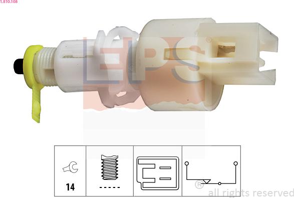 EPS 1.810.108 - Выключатель фонаря сигнала торможения xparts.lv
