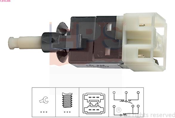 EPS 1.810.206 - Brake Light Switch xparts.lv