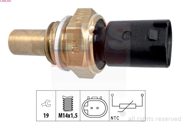 EPS 1.830.350 - Sensor, oil temperature xparts.lv