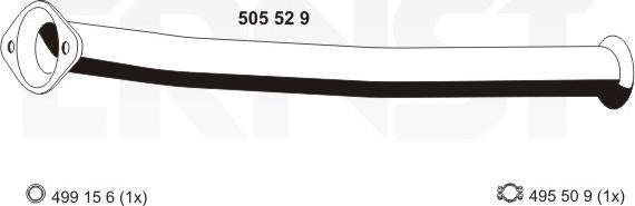 ERNST 505529 - Izplūdes caurule xparts.lv