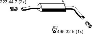 ERNST 645096 - Средний глушитель выхлопных газов xparts.lv