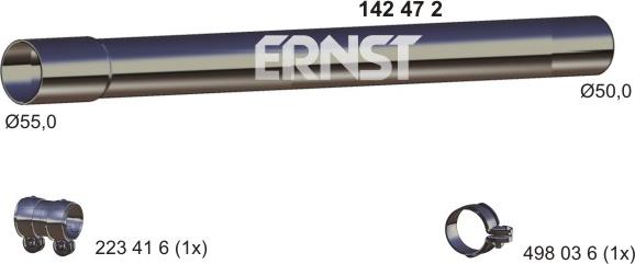 ERNST 142472 - Труба выхлопного газа xparts.lv
