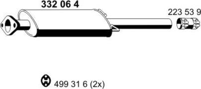 ERNST 332064 - Middle Silencer xparts.lv