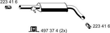 ERNST 202046 - Средний глушитель выхлопных газов xparts.lv