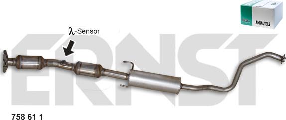 ERNST 758611 - Catalytic Converter xparts.lv