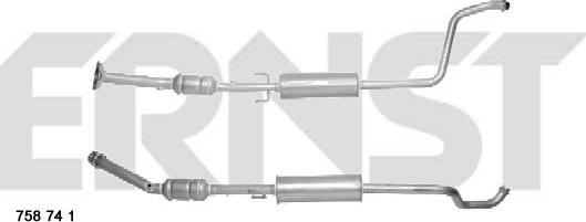 ERNST 758741 - Catalytic Converter xparts.lv