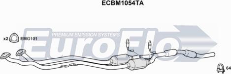 EuroFlo ECBM1054TA - Catalytic Converter xparts.lv