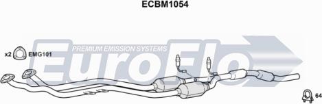EuroFlo ECBM1054 - Catalytic Converter xparts.lv
