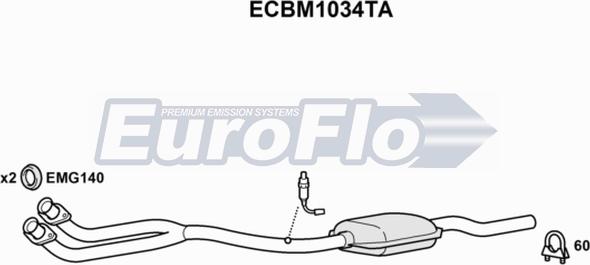 EuroFlo ECBM1034TA - Catalytic Converter xparts.lv
