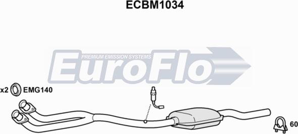 EuroFlo ECBM1034 - Catalytic Converter xparts.lv