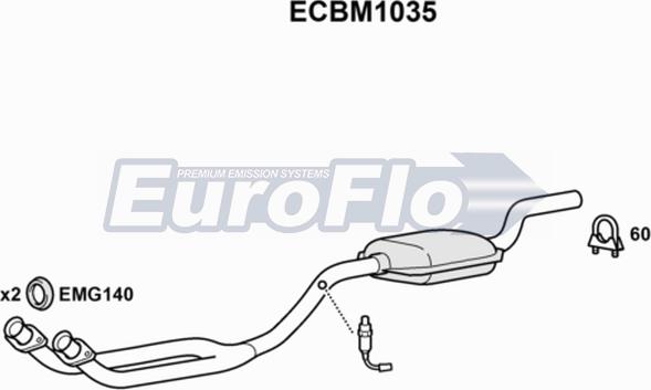 EuroFlo ECBM1035 - Catalytic Converter xparts.lv