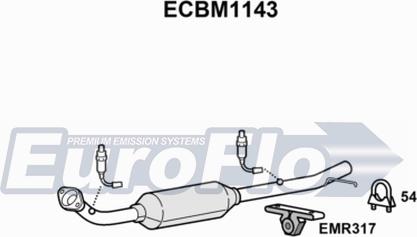 EuroFlo ECBM1143 - Catalytic Converter xparts.lv