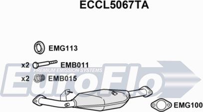 EuroFlo ECCL5067TA - Catalytic Converter xparts.lv