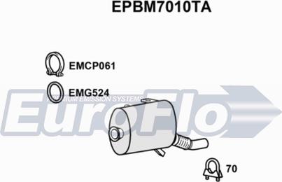 EuroFlo EPBM7010TA - Soot / Particulate Filter, exhaust system xparts.lv