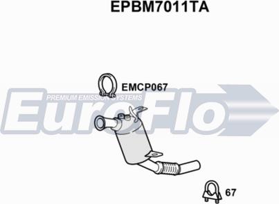 EuroFlo EPBM7011TA - Soot / Particulate Filter, exhaust system xparts.lv