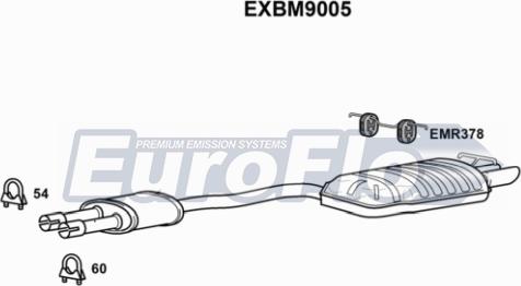 EuroFlo EXBM9005 - Middle / End Silencer xparts.lv